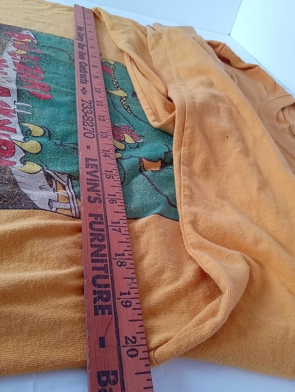 The Dead Milkmen "Big Lizard" Yellow Long Sleeve Graphic Tee - Picture 7 of 8
